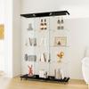 Henf Glass Display Cabinet with 4 Shelves&Wheels,Extra Large Double Doors Curio Cabinets with Lock Floor Standing Display Case Display Case for Living Room,47.71" W x 14.37" D x 66.53" H,Black view 4