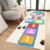 RUGROOM Super Soft Non-Slip Baby Play Mat Cartoon Cute Puppy Paw Print and Sun Print Hopscotch Play Rug Digital Learning Educational Runner Rug for Crawling and Playing Foldable Gift Mat 2.6x12ft view 1