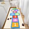 RUGROOM Super Soft Non-Slip Baby Play Mat Cartoon Cute Puppy Paw Print and Sun Print Hopscotch Play Rug Digital Learning Educational Runner Rug for Crawling and Playing Foldable Gift Mat 2.6x12ft view 2