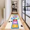 RUGROOM Super Soft Non-Slip Baby Play Mat Cartoon Cute Puppy Paw Print and Sun Print Hopscotch Play Rug Digital Learning Educational Runner Rug for Crawling and Playing Foldable Gift Mat 2.6x12ft view 3
