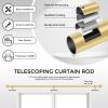 HeiDear Curtain Rods for Windows 48 to 84 Inches, 5/8" Gold Metal Curtain Rod, Adjustable Single Window Rods for Bedroom, Living Room, Kitchen, Office view 2