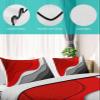 Summer Quilts Full Size, Lightweight Quilted Coverlet Red and Black Gradient Modern Comforter Set for Bed, All Season Bedspreads Geometric Abstract Soft Quilt Bedding with 2 Pillowcases 78x90 Inch view 4