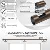 HeiDear 2 Pack Curtain Rods for Windows 30 to 45 Inches, 5/8" Bronze Metal Curtain Rod, Adjustable Single Window Rods for Bedroom, Living Room, Kitchen, Office view 2