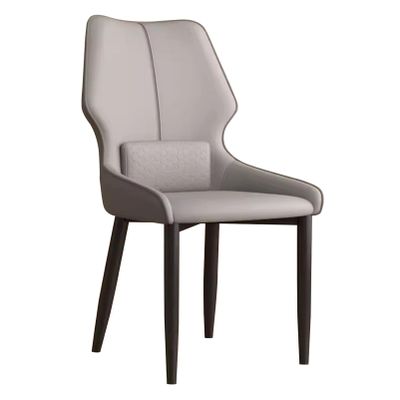 MARIYCH Dining Chair PU Leather Living Room Chairs Upholstered Kitchen Side Chair with Backrest and Metal Legs
