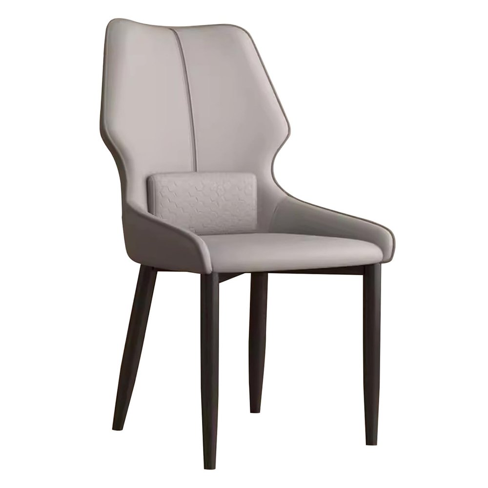 MARIYCH Dining Chair PU Leather Living Room Chairs Upholstered Kitchen Side Chair with Backrest and Metal Legs