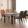 MARIYCH Dining Chair PU Leather Living Room Chairs Upholstered Kitchen Side Chair with Backrest and Metal Legs view 4