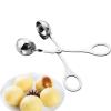 ZMQJEQANBG Ball Maker Ice Tongs,Meat Baller Tongs, Stainless Steel Meat Baller Tongs Non-Stick Tongs Cake Meatball Maker Ice Cream Baller Tool Scoops(L) view 3