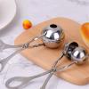 ZMQJEQANBG Ball Maker Ice Tongs,Meat Baller Tongs, Stainless Steel Meat Baller Tongs Non-Stick Tongs Cake Meatball Maker Ice Cream Baller Tool Scoops(L) view 4