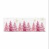 Snowflake Tree Bath Mat for Tub Non Slip Bathroom Floor Runner Rug Quick Dry & Absorbent Diatomaceous Earth Shower Sink Bedroom Kitchen Doormat 16"x47" Blush Pink Christmas Golden Romantic Art view 1