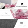 Snowflake Tree Bath Mat for Tub Non Slip Bathroom Floor Runner Rug Quick Dry & Absorbent Diatomaceous Earth Shower Sink Bedroom Kitchen Doormat 16"x47" Blush Pink Christmas Golden Romantic Art view 3