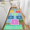 RUGROOM Super Soft Non-Slip Baby Play Mat Cartoon Cute Monkey Rainbow Print Hopscotch Play Rug Learning Education Runner Rug for Crawling and Playing Foldable Gift Mat Playroom Rugs 3x8ft view 2