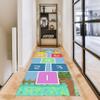 RUGROOM Super Soft Non-Slip Baby Play Mat Cartoon Cute Monkey Rainbow Print Hopscotch Play Rug Learning Education Runner Rug for Crawling and Playing Foldable Gift Mat Playroom Rugs 3x8ft view 3