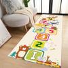 RUGROOM Super Soft Non-Slip Baby Play Mat Cartoon Cute Wildlife Print Hopscotch Play Rug Digital Learning Educational Runner Rug for Crawling and Playing Foldable Gift Mat Playroom Rugs 2x8ft view 1