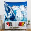 Loccor White Iceberg Tapestry Wall Hanging Arctic Iceberg Snow Mountain and Pure Clean Sea Water Blue Sky Tapestry for Xmas Party Decorations Polar Region Scenery Wall Decor Home Decor 179''x98'' view 3