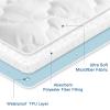 Split Top King Mattress Protector Pad Waterproof Quilted, 34" Top Split from Head (Not Full Split King), Mattress Cover for Adjustable Bed Up to 18", (White) view 3