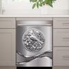 Stainless Steel Design Bird Painting Dishwasher Magnet Cover Sticker,Refrigerator Magnet Cover Decal Fridge Microwave Stickers Kitchen Decor,23 x 26 Inch view 2