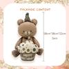 2 Pcs 4D Happy Birthday Bear Foil Balloon Happy Birthday Hug Cake Bear Mylar Balloon for Birthday Party Baby Shower Jungle Woodland Animal Farm Safari Theme Party Decoration view 2
