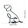 BLOWEST Dog Metal Sculpture Art, Dog Minimalist Decor, Abstract Metal Line Crafts, Creative Statue Ornament, Wall Art Decoration for Home, Office, Desktop, Gifts (Beagle) view 2