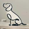 BLOWEST Dog Metal Sculpture Art, Dog Minimalist Decor, Abstract Metal Line Crafts, Creative Statue Ornament, Wall Art Decoration for Home, Office, Desktop, Gifts (Beagle) view 3