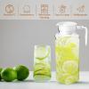 2 Pack Clear Plastic Pitcher with Lid, 1.1l Small Plastic Water Pitcher, Bpa-Free Water Pitcher, Fridge Pitcher, Water Jar Plastic, Tea Pitcher for Iced Tea, Lemonade, Juice, Coffee, Milk(Diamond Pot) view 4