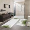 Gradient Sage Green Bath Mat for Tub Non Slip Bathroom Floor Runner Rug Quick Dry & Absorbent Diatomaceous Earth Shower Sink Bedroom Kitchen Washable Doormat 20x32+20x47 Minimalist Geometric Solid Art view 2