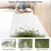 Gradient Sage Green Bath Mat for Tub Non Slip Bathroom Floor Runner Rug Quick Dry & Absorbent Diatomaceous Earth Shower Sink Bedroom Kitchen Washable Doormat 20x32+20x47 Minimalist Geometric Solid Art view 4