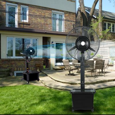 Cooling Misting Fan 3-Speed Industrial Fan With 11 Gallon Tank 25.6in/30in Pedestal Fan For Warehouse, Workshops, Garage, Factory, And Basemen(30in/380w)