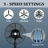 Cooling Misting Fan 3-Speed Industrial Fan With 11 Gallon Tank 25.6in/30in Pedestal Fan For Warehouse, Workshops, Garage, Factory, And Basemen(30in/380w) view 3