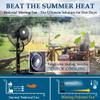 Industrial Fan With Mist 25.6in/30in Outdoor Commercial Pedestal Fan With 11 Gallon Tank Easy To Install For Restaurant Warehouse Outside(30in/380w) view 2