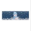 Navy Blue Snowman Bath Mat for Tub Non Slip Bathroom Floor Runner Rug Quick Dry & Absorbent Diatomaceous Earth Shower Sink Bedroom Kitchen Washable Doormat 18"x47" Winter Christmas Fantasy Snowflake view 1