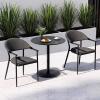 Bistro Table Black High Top Table Round Cocktail Bar Table, Kitchen Dining Table with Metal Base, Small End Side Table for Living Room Balcony Bistro Pub Table (Size:40x40x72cm) view 2