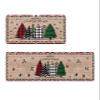 Xmas Tree Bath Mat for Tub Non Slip Bathroom Floor Runner Rug Quick Dry & Absorbent Diatomaceous Earth Shower Sink Bedroom Kitchen Doormat 20x32+20x63 Christmas Farmhouse Snowflake Dot Plaid Berry view 1