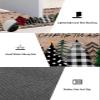 Xmas Tree Bath Mat for Tub Non Slip Bathroom Floor Runner Rug Quick Dry & Absorbent Diatomaceous Earth Shower Sink Bedroom Kitchen Doormat 20x32+20x63 Christmas Farmhouse Snowflake Dot Plaid Berry view 3