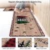 Xmas Tree Bath Mat for Tub Non Slip Bathroom Floor Runner Rug Quick Dry & Absorbent Diatomaceous Earth Shower Sink Bedroom Kitchen Doormat 20x32+20x63 Christmas Farmhouse Snowflake Dot Plaid Berry view 4