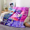 12th Birthday Gifts for Girls - Crown Throw Blanket, Soft Flannel, 60"x50" view 2