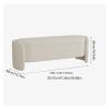 RENEESME Foot Stool for Bed Storage Bench Modern Entryway Bench End of Bed Bench Ottoman Upholstered Bedroom Benches, White Bed Step Stools for High Beds(100 * 40 * 42cm) view 3