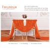 24 Packs Orange Cheesecloth Table Runner,10ft Rustic Gauze Boho Wedding Table Runner Decoration, Wedding Table Decor Sheer Table Runner for Wedding Party Bridal Shower Table view 4