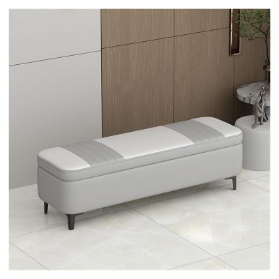 Foot Stool For Bed Storage Ottoman Bench, Storage Bench with metals Legs, Storage Bench for Bedroom End of Bed Bench Foot of Bed Bench Entryway Bench Bed Step Stools For High Beds(D,150*40*40cm)