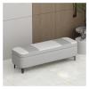 Foot Stool For Bed Storage Ottoman Bench, Storage Bench with metals Legs, Storage Bench for Bedroom End of Bed Bench Foot of Bed Bench Entryway Bench Bed Step Stools For High Beds(D,150*40*40cm) view 1
