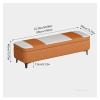 Foot Stool For Bed Storage Ottoman Bench, Storage Bench with metals Legs, Storage Bench for Bedroom End of Bed Bench Foot of Bed Bench Entryway Bench Bed Step Stools For High Beds(D,150*40*40cm) view 2