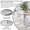 Bistro Table Round Bar Table, Modern Pub Table with Large Metal Base, Sofa Side Table Freestanding Breakfast Desk for Living Room Dining Room Kitchen Pub Counter (Size:48x48x72cm) view 4