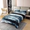 Erosebridal 100% Organic Cotton Blue Graffiti Duvet Cover Ombre Lines Comforter Cover for Boys Men Modern Abstract Tie Dye Bedding Set King Size Gradient Oil Painting Bed Set Home Room Decor view 3