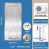 JANJANGUO Air Conditioner drip pan,Stainless Steel Air Conditioning Drip Tray, Drainage Tray with Bracket, Drainage Accessory Kit, Hopper Drip Tray with Condensation Drain Pipe(84 * 38 * 3cm) view 2