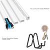 YCLYC Picture Stands for Display-3 Pack 3 Inch Black Metal & 62.8in Cable Cover Wall White view 1