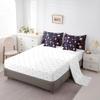 7 Piece Santa Claus Bed in a Bag King for Boys Girls Kids Christmas Sheet Set Christmas Themed Bedding Comforter Christmas Elk Decor Bed Sets Happy New Year Winter Themed Cushion Covers Blue view 4