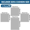 ZYANLING Recliner Chair Covers Lazy Boy Quilted 4-Pieces Recliner Sofa Slipcover Recliner Couch Covers for 1 seat,Washable Furniture Protector with Elastic Straps for Kids Dogs Pets view 4