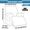 ZYANLING Recliner Chair Covers Lazy Boy Non Slip Recliner Covers Chair Protector Slipcover 1 Seat Stretch Printed Furniture Protector with Side Pocket Anti-Slip Fitted Recliner Cover view 2