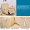 ZYANLING Recliner Chair Covers Lazy Boy Non Slip Recliner Covers Chair Protector Slipcover 1 Seat Stretch Printed Furniture Protector with Side Pocket Anti-Slip Fitted Recliner Cover view 4