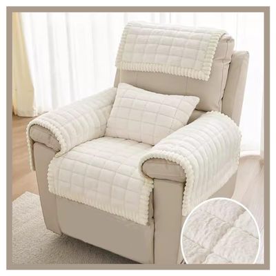 ZYANLING Recliner Chair Covers Lazy Boy Quilted 4-Pieces Recliner Sofa Slipcover Recliner Couch Covers for 1 seat,Washable Furniture Protector with Elastic Straps for Kids Dogs Pets