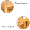 4-Steps Stool Foldable Ladders Portable Household Wooden Stair Chair Library Multi-Purpose Stepladder Plant Racks-330 Lb Capacity view 4
